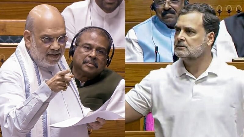 Learn from Priyanka Gandhi: Amit Shah slams Rahul Gandhi’s behaviour in Parliament