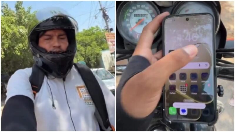 Rapido driver struggles as phone crashes in extreme heat, video shows harsh reality