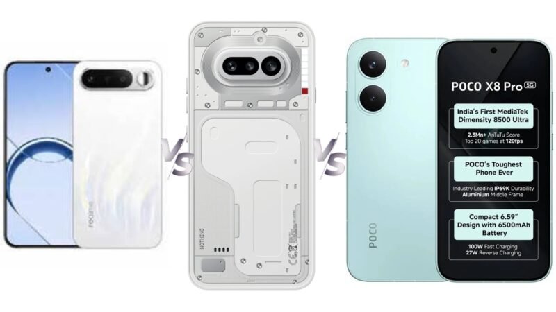 Realme 16 5G vs Nothing Phone 4a vs Poco X8 Pro: Price in India, Specifications Compared