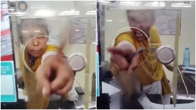 Woman clerk stops passenger from filming heated argument over railway ticket delay