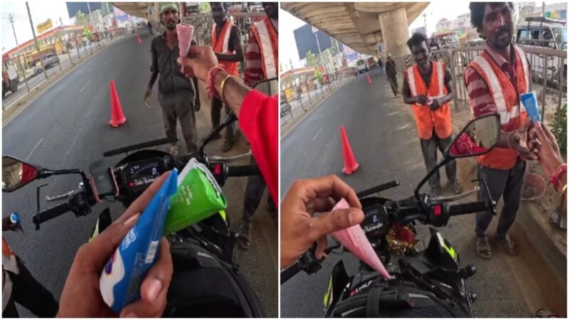 Bengaluru biker hands out free ice creams to workers, brings smiles in summer heat