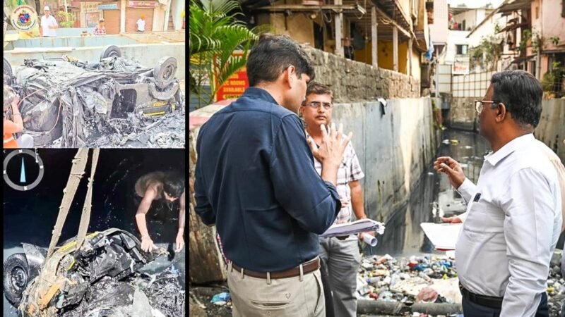 Found in Mumbai drain: Items for a fully furnished house, autorickshaw, police barricade
