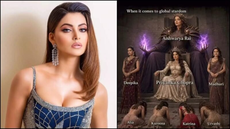 Urvashi Rautela reacts after viral AI image shows her kneeling before Aishwarya, Deepika