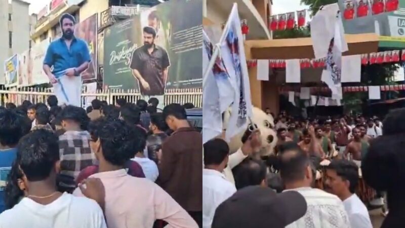 Drishyam 3 first day first show turns into birthday carnival for Mohanlal fans. Watch