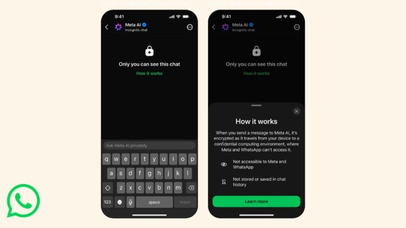 WhatsApp Introduces Incognito Chat With Meta AI for Private Conversations