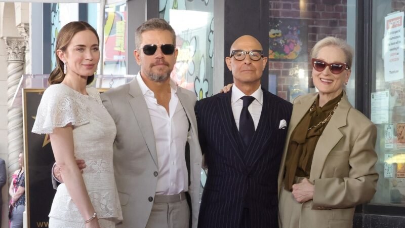 Meryl Streep, Matt Damon celebrate Emily Blunt, Stanley Tucci’s Walk of Fame honour