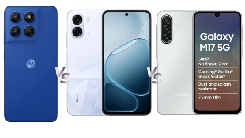 Moto G37 Power vs Oppo K14x vs Samsung Galaxy M17 5G: Price in India, Specifications Compared