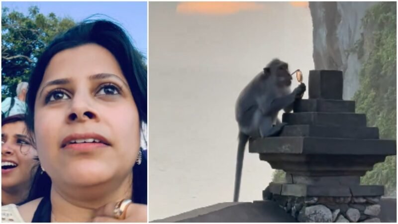 Pune woman shares horrifying ordeal as monkey snatches sunglasses in Bali temple