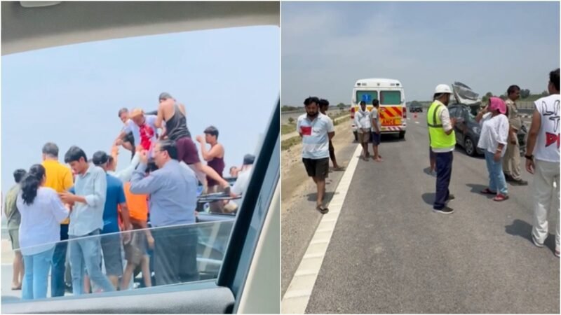 Delhi man shares how he saved family trapped in car after horrific crash on highway