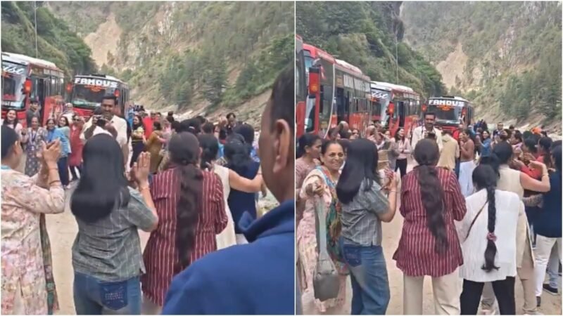 Tourists doing garba at landslide zone sparks debate on sensitivity and civic sense