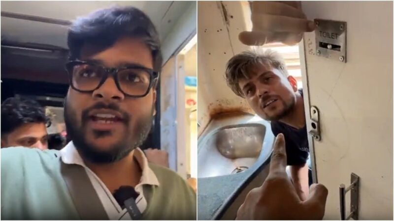 Man tries to enter train toilet, finds ticketless passengers inside. Railways reacts