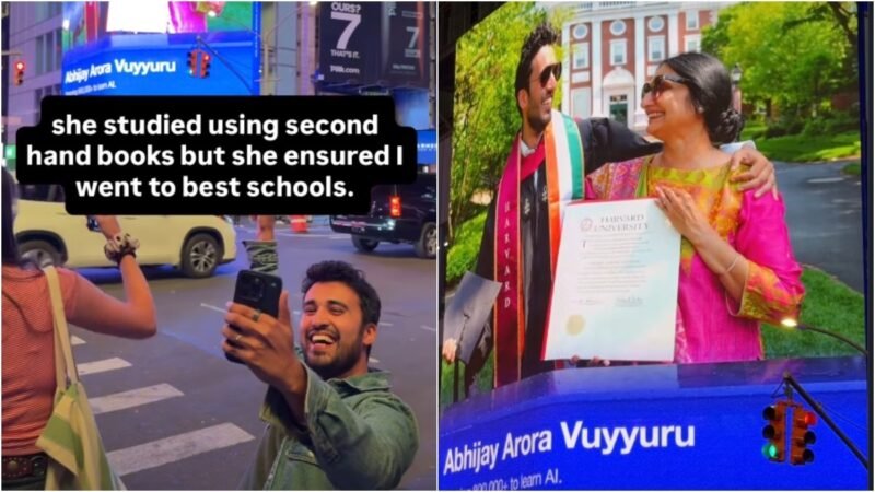 Google techie lights up Times Square with mother’s pic, thanks her for all sacrifices