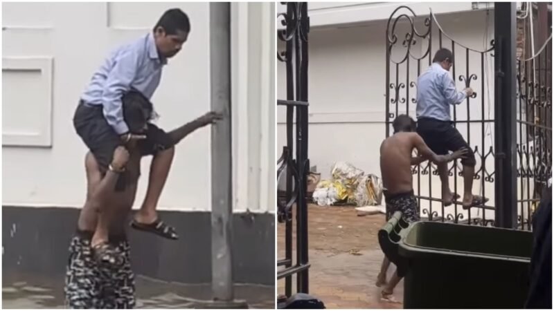 Kolkata man carries stranger on shoulders across flooded road, video delights internet