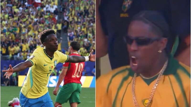 Vinicius Jr’s World Cup stunner sends Travis Scott wild in Brazil vs Morocco clash