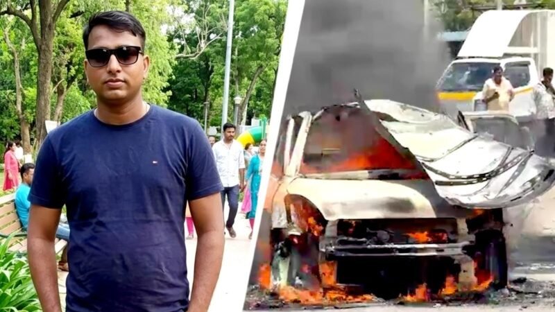 Karnataka man sets off bomb in car to die together with ex; she jumps out, he dies