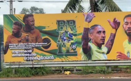 Football fever grips Kerala, fans carry giant Brazil banner ahead of FIFA World Cup