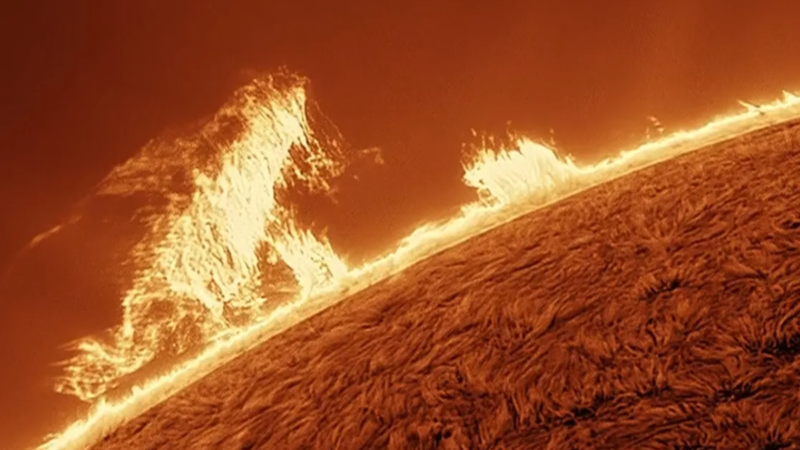 Astrophotographer Captures Giant Human-Shaped Solar Prominence