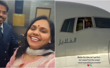 Proud mother shares special flight experience as son pilots aircraft. Video is viral