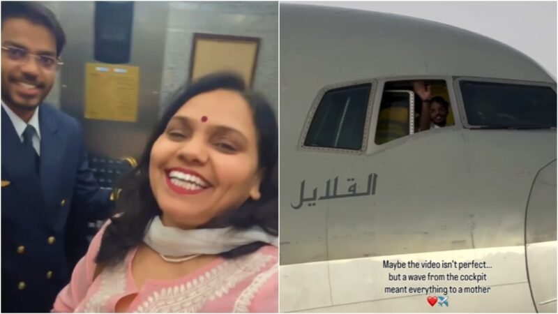 Proud mother shares special flight experience as son pilots aircraft. Video is viral