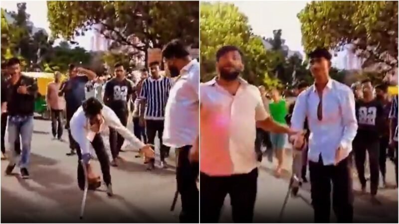Bengaluru locals confront man pretending to be physically disabled. Video goes viral
