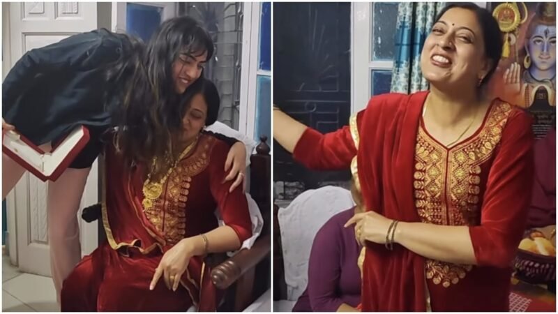 Indian woman surprises mother with gold jewellery. Her reaction will melt your heart