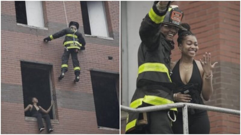 US firefighter’s proposal to girlfriend during rescue drill is too wholesome to miss