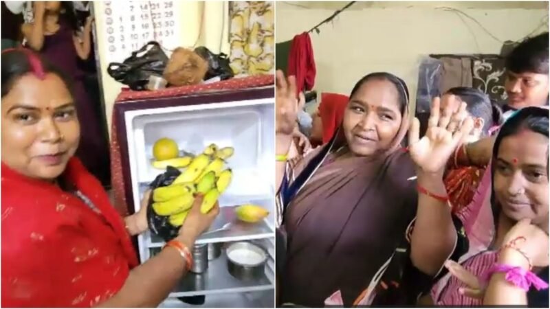 Video: Women gather at Agra home with offerings to worship ice Shivling in fridge