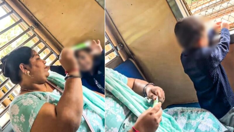 Mumbai woman teaches child to throw trash from train, passenger films ‘shameless act’