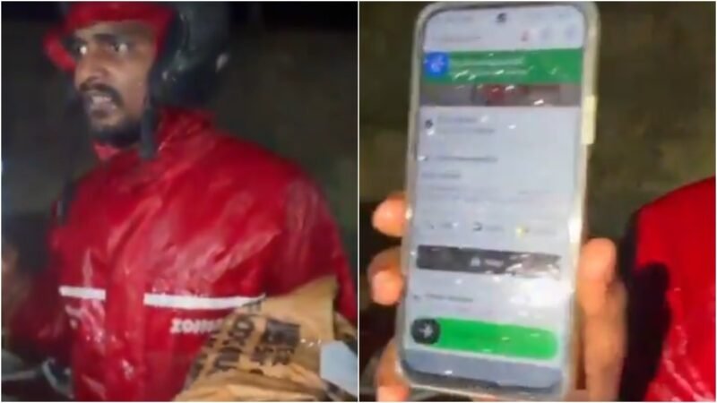 Mumbai man orders food for CJP protesters in Delhi. Zomato rider delivers it amid rain