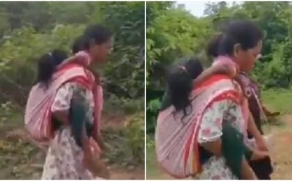 School warden carries ill student on back for 6 km to get medical care, wins hearts