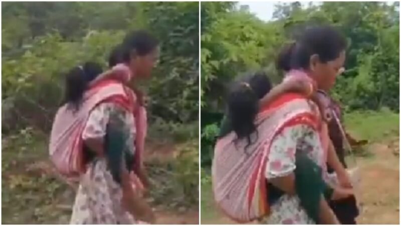 School warden carries ill student on back for 6 km to get medical care, wins hearts