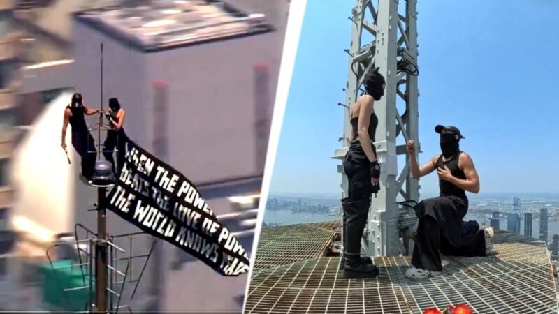 Watch: Russian couple climbs to top of NYC Empire State Building, then get engaged