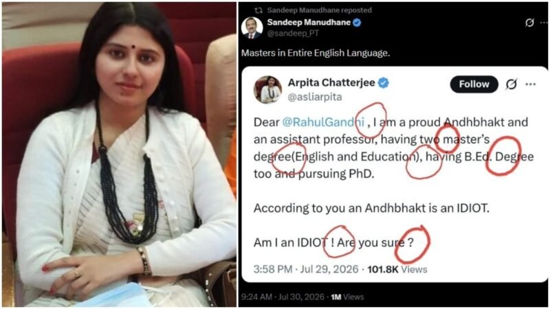 Woman with Master’s in English criticises Rahul Gandhi, gets grammar lesson instead