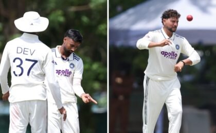 SL vs IND Warm-up: Indian bowlers made to work as Manav Suthar leads Day 1 fightback